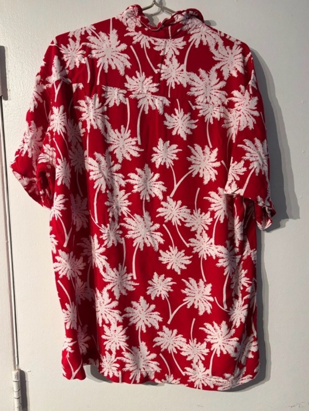 Kenny Flowers Red and White Palm Print Button-Down Shirt - Picture 2 of 6